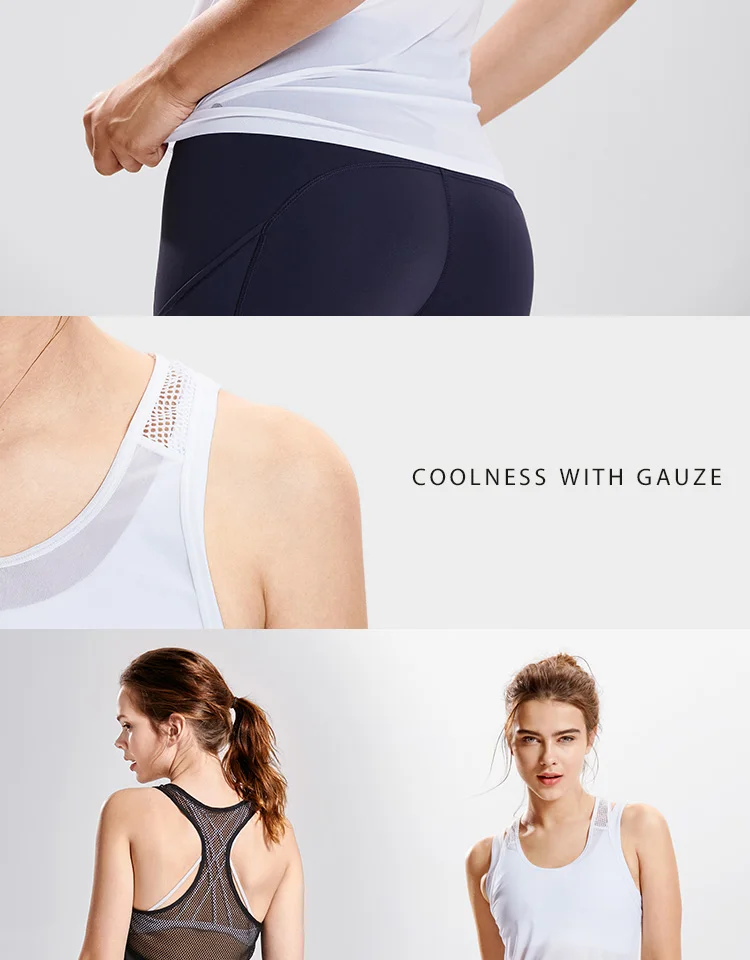CRZ YOGA Женская спортивная одежда Легкая сетчатая майка для тренировок спортивная рубашка для бега