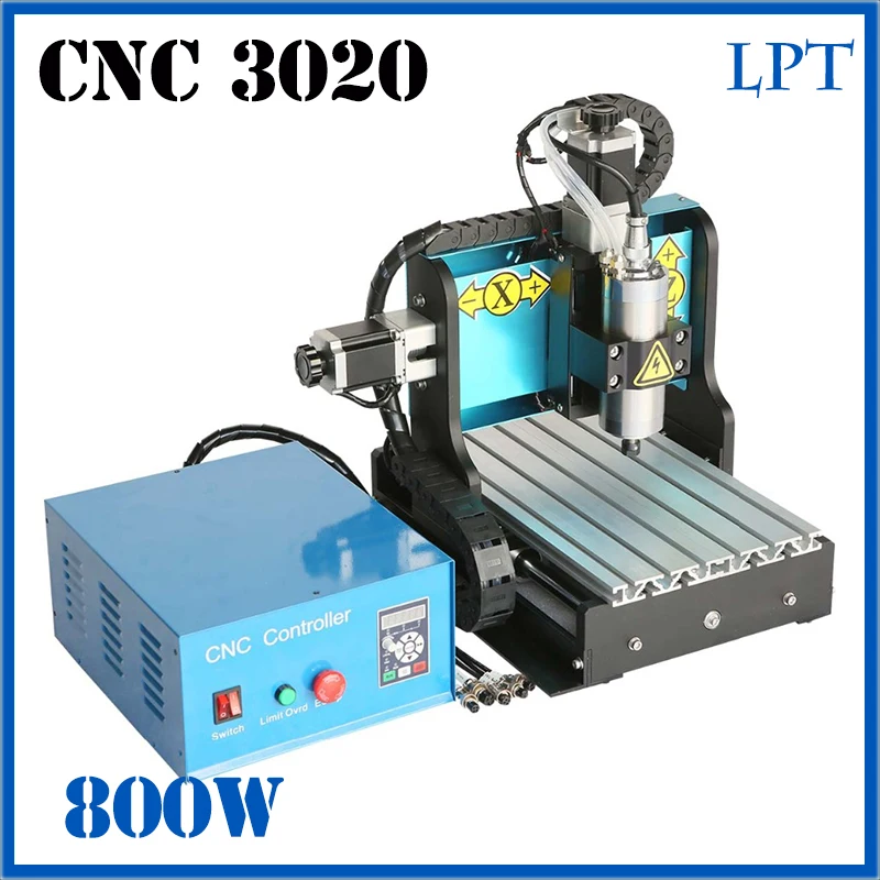 JFT High Efficient Engraving Cutting Machine 3 Axis CNC Cutting Machine 800W CNC Router Engraver Machine with Parallel Port 3020