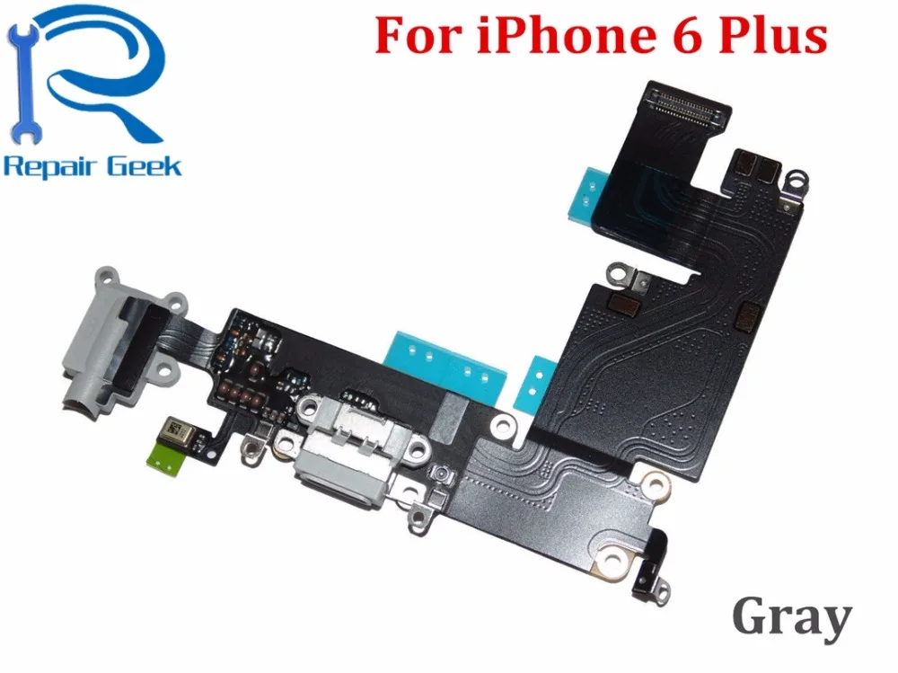 5pcs Lot New High Quality Charger Charging Port Dock Mic Headphone Jack Flex Cable For iPhone 6Plus 5 5 Replacement Parts