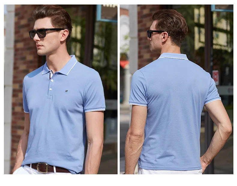 Мужская рубашка поло, брендовая одежда, высокое качество, Новое поступление, летняя, короткий рукав, дышащая, одноцветная, размера плюс, homme camisa p9926