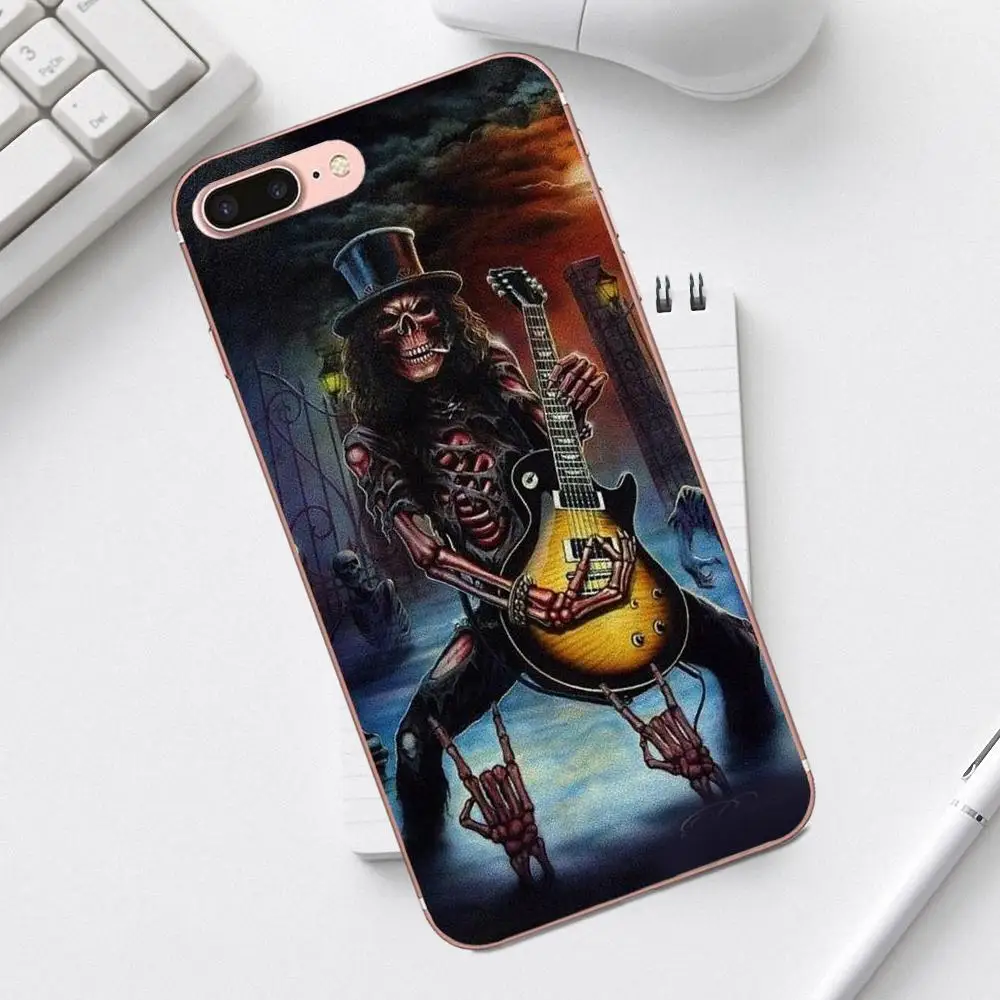 Gnr Band Gun N Roses Cross TPU Защитные чехлы для iPhone 4 4S 5 5C SE 6 6S 7 8 Plus X XS Max XR Galaxy A3 A5 J1 J3 J5 J7