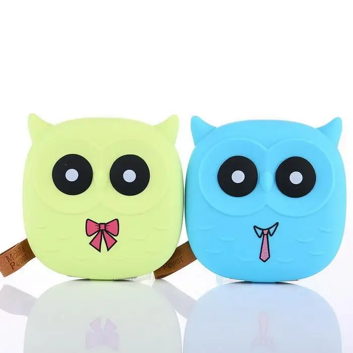 Cute Owl Mobile Power Bank Charger 8000mah Powerbank External Battery Dual Usb For Cellphone Poverbank