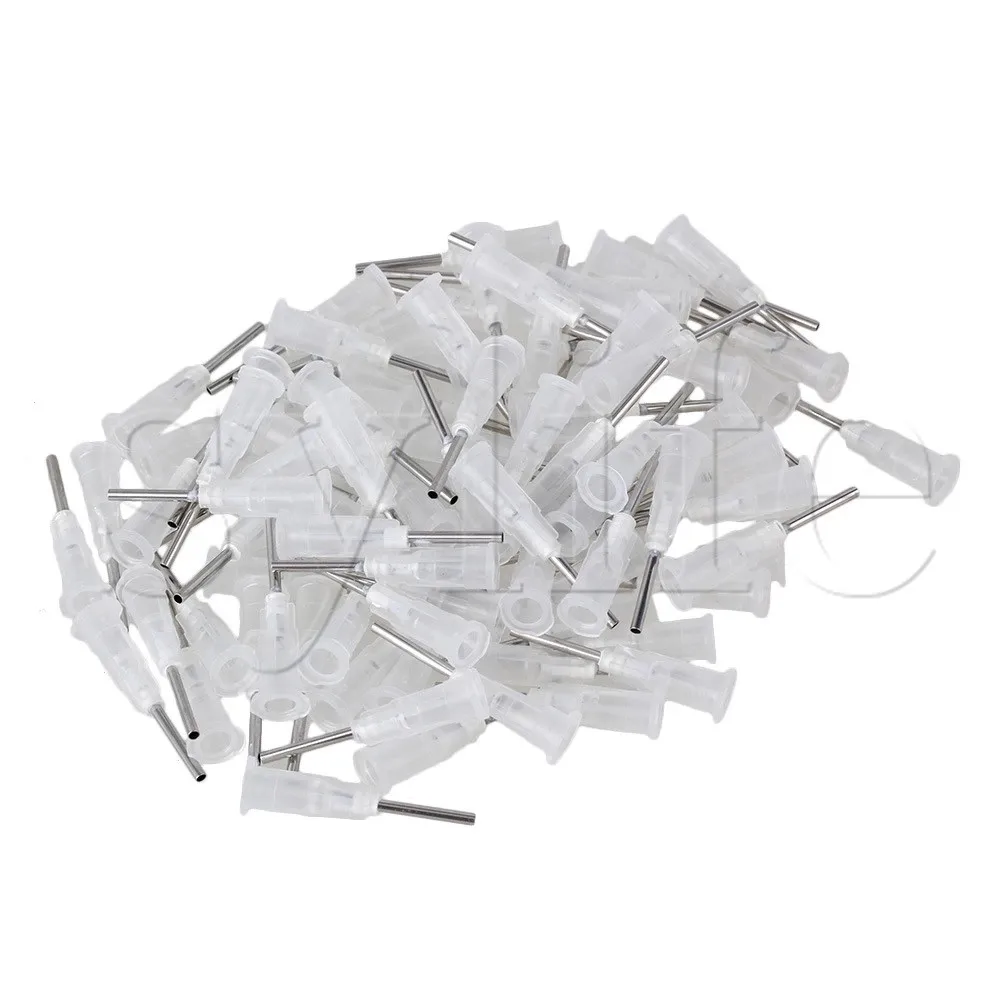 

100xTransparent 1/2" 17Ga Dispensing Blunt Needle with Plastic Stuck Connector