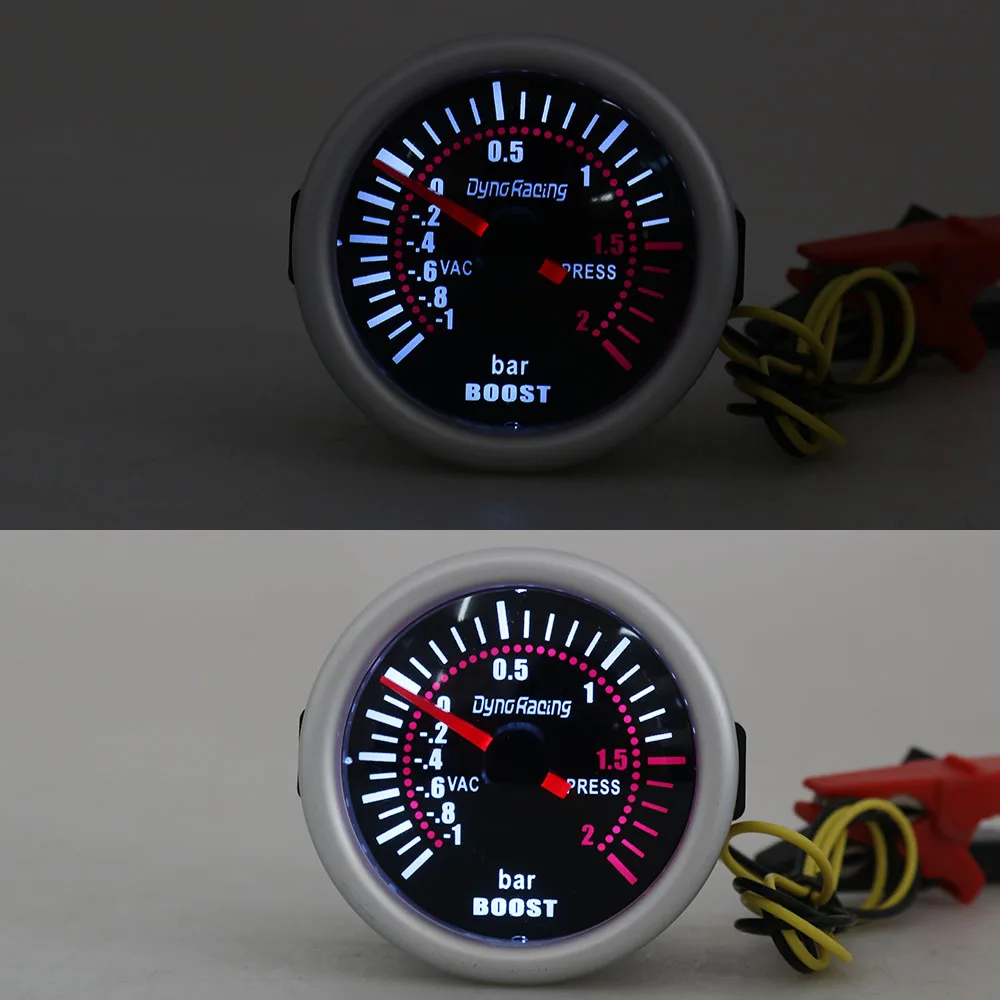 Dynoracing 2 ''52 мм Универсальный дымный Лен турбо Boost Gauge бар светодиодный цифровой указатель Boost Gauge 12 В манометр автомобильный манометр BX101310