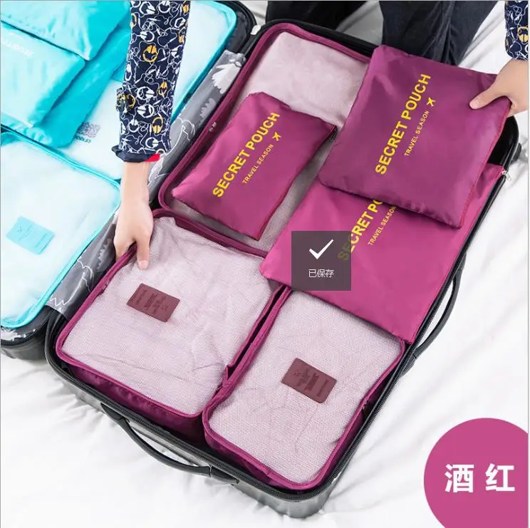 6 قطعة مجموعة للماء خزانة الملابس الداخلية أحذية خزانة كبيرة حجم الأمتعة الحقيبة السفر التخزين مقسم حقيبة للملابس