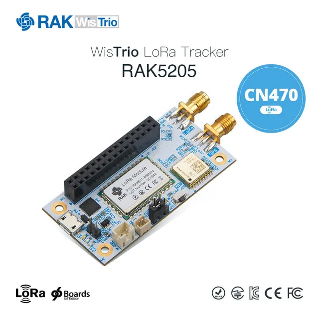 RAK5205 WisTrio LoRa модуль трекера SX1276 LoRaWAN модемная сенсорная плата интегрированный gps модуль с антенной LORA низкая мощность Q159 - Цвет: SMA-CN470