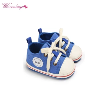 

Baby Shoes 2017 Infant first walkers Tollder Canvas Shoes Lace-up Baby Girls Sneaker Prewalker 0-18M