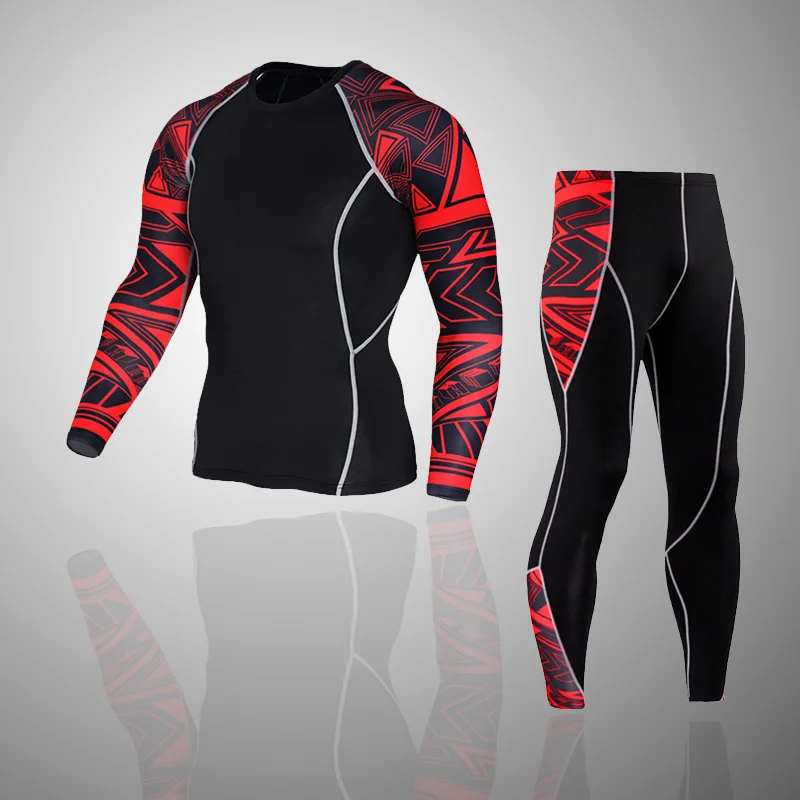 Men's Thermal Underwear Set Winter Warm Base Layer quick-drying Breathable Fleece Long Johns Compression Thermal Mens Underwear