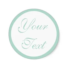 3,8 см мятно-зеленый Свадебный конверт уплотнения с пользовательским текстом Классический круглый стикер