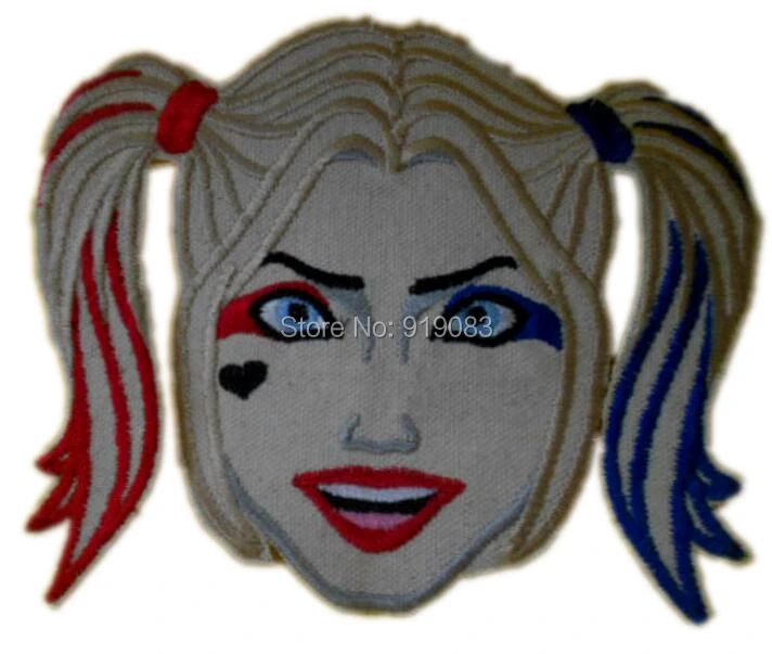 

4" Batman Suicide Squad Joker Harley Quinn patch Iron On Badge TV Movie Series cosplay Embroideried Logo Badge Halloween Costume