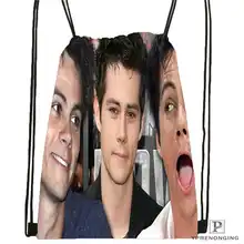 Изготовленный на заказ О 'Брайен Drawstring сумка-рюкзак милый рюкзак дети сумка(черный назад) 31x40 см#180611-01-26