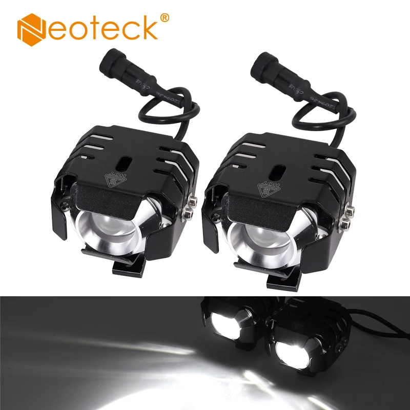 

Neoteck 2pcs 20W Motorcycle Motorbike Headlight LED Fog Spot Lights Bulb and Switch for 12-80V Vehicles Like Motorcycles