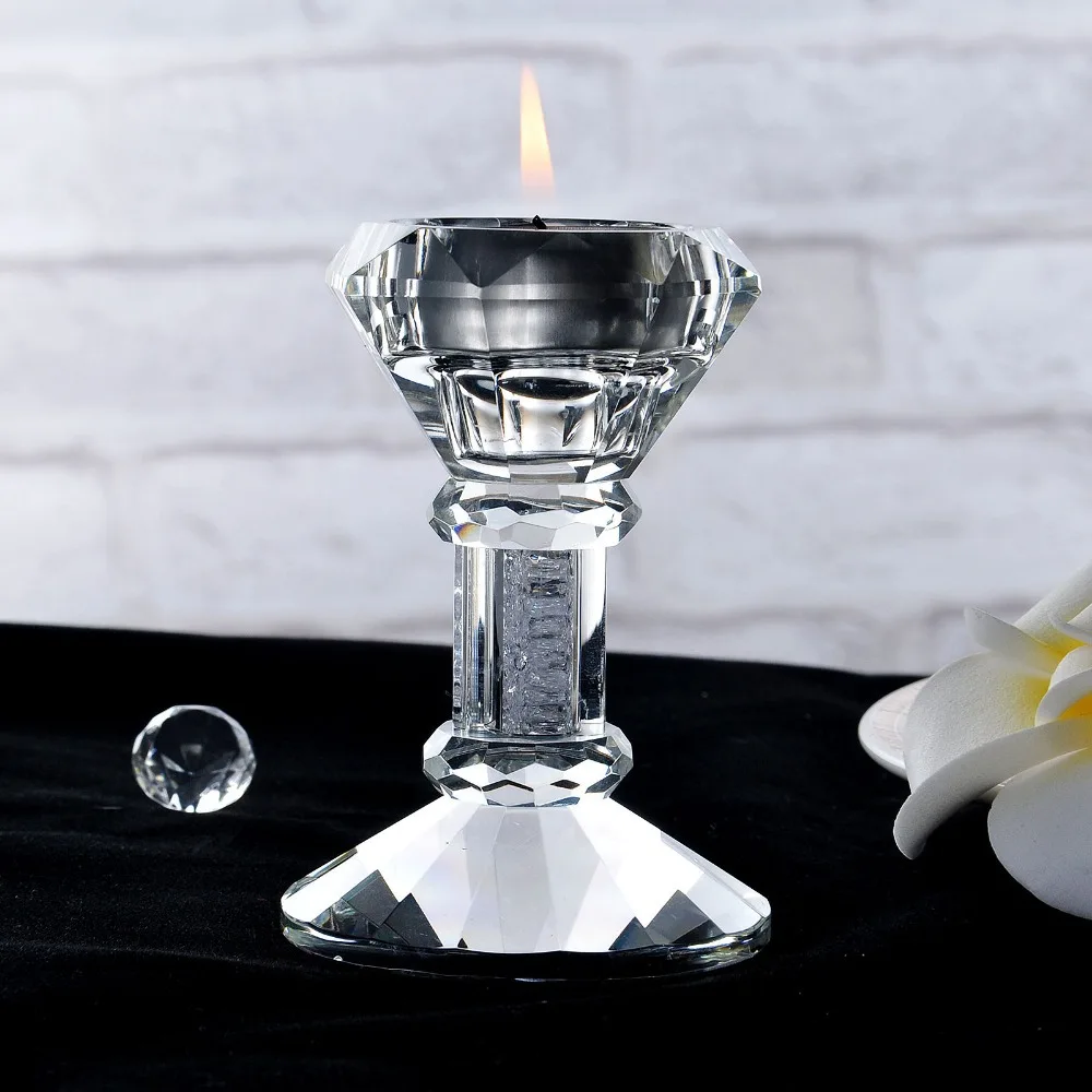 Buy H&D Classical Crystal Glass Candle Holder