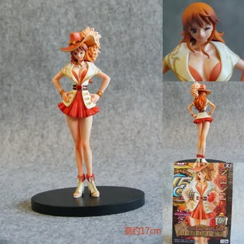 

Anime One Piece 16CM Nami Sexy Figure Grandline Lady 15th Anniversary PVC Action Figure Model Brinquedos Toy