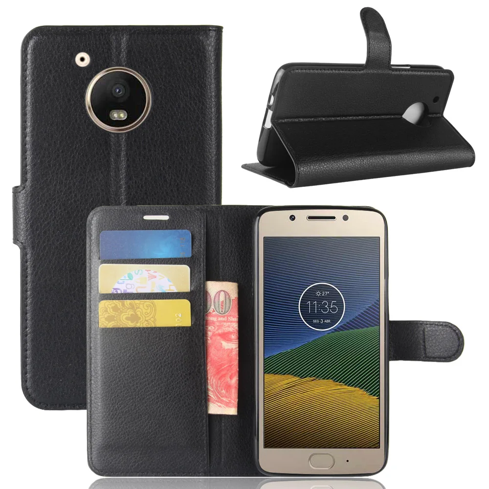 Роскошный кожаный флип чехол baisxst для MOTO E4 PLUS (США) кошелек с карманом карт