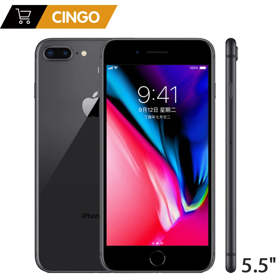 Original Unlocked Apple iphone 8 Plus 5 5 inch RAM 3GB ROM 64G Hexa Core 12MP