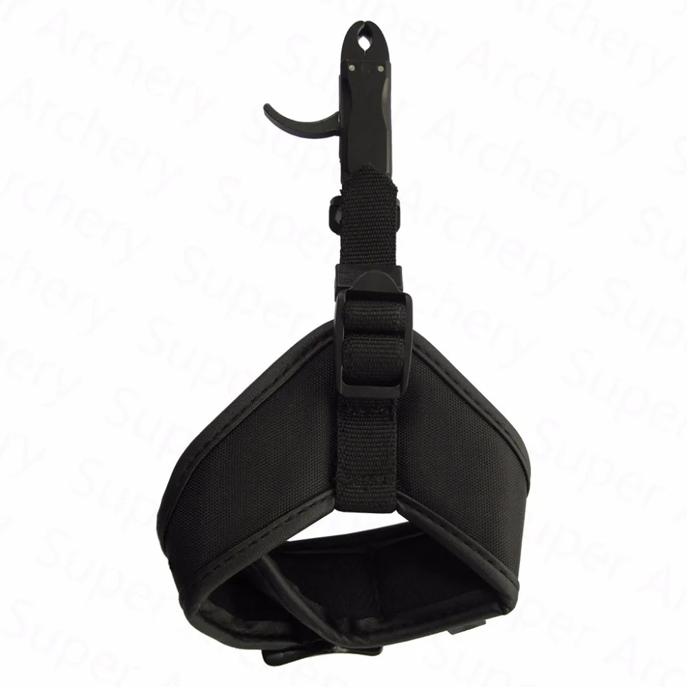 Bow Release W/BUCKLE Strap Swivel Caliper Head Black For Shooting