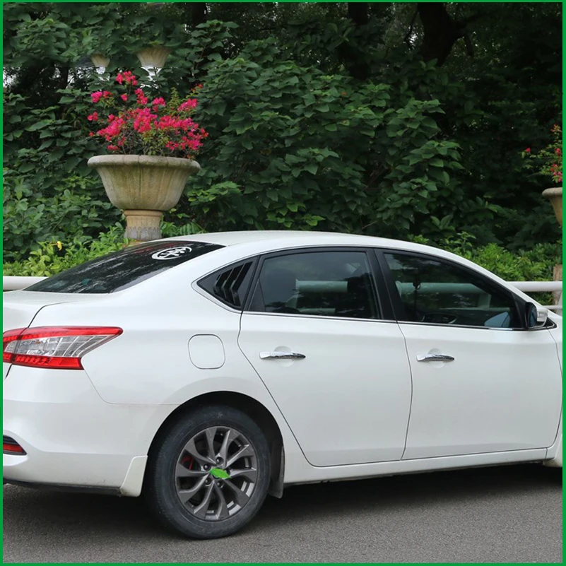Для Nissan Sentra / Sylphy Sedan 2014 2018 ABS задние боковые оконные жалюзи рама наклейка