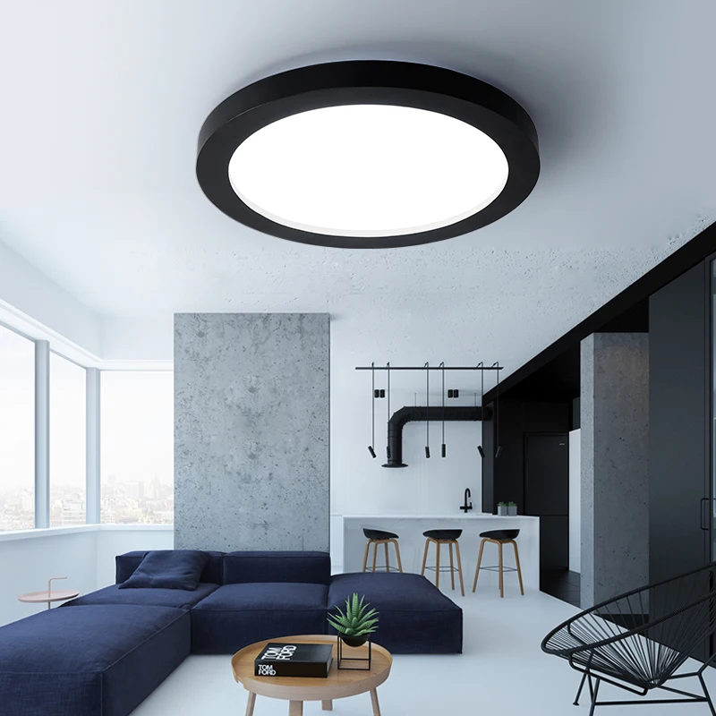 

Modern LED Dimmable Ceiling Lighting Black and White Dia35-65cm Kitchen Living Room Bed room Ceiling Lighting Iron Ceiling Lamp