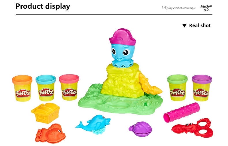 Hasbro Play-Doh Cranky The Octopus Play Doh игровой набор тема океана морские животные чехол цвета формование составная моторика