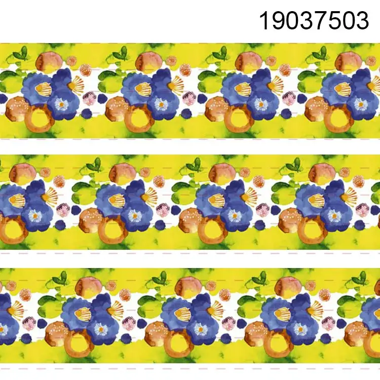 10 ярдов-разные размеры-живой ленточный узор напечатанный Grosgrain ленты 19037498