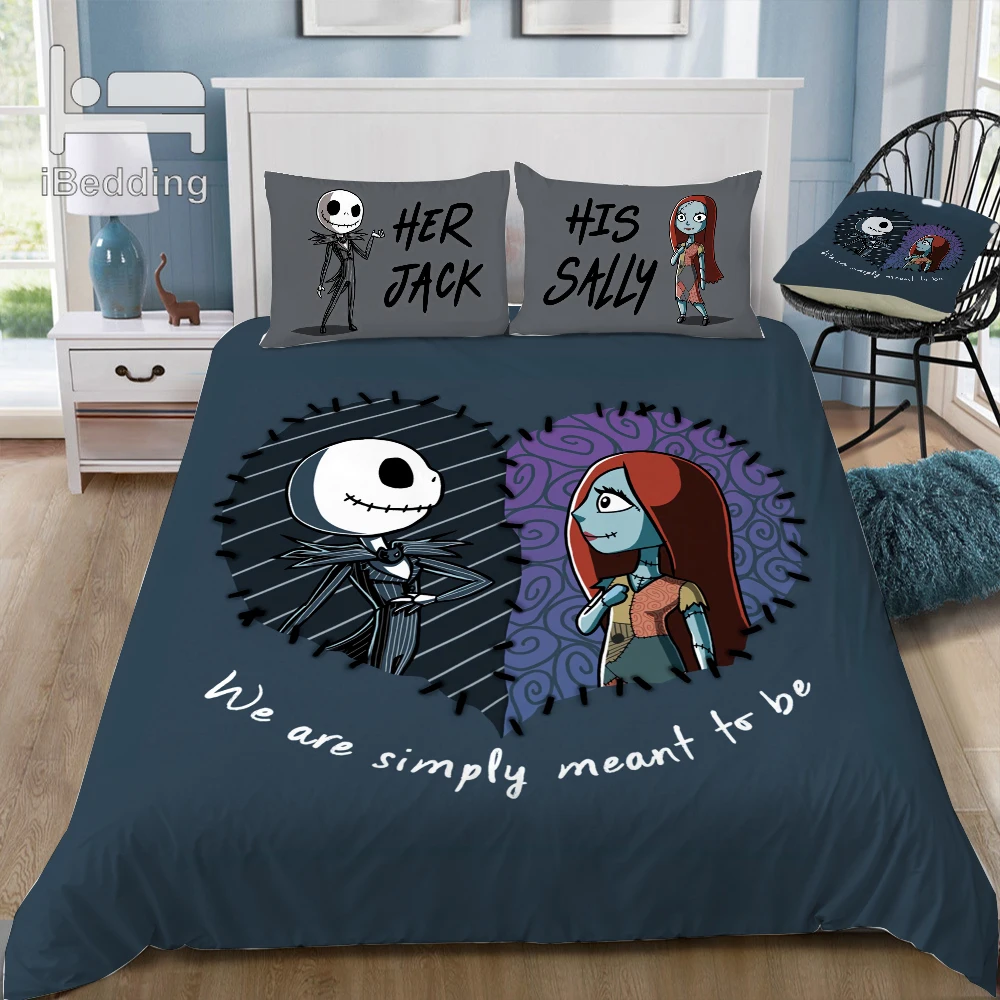 

Hot Movie The Nightmare Before Christmas 3D Bedding Set Printed Duvet Cover Set Twin Full Queen King Size Dropshipping