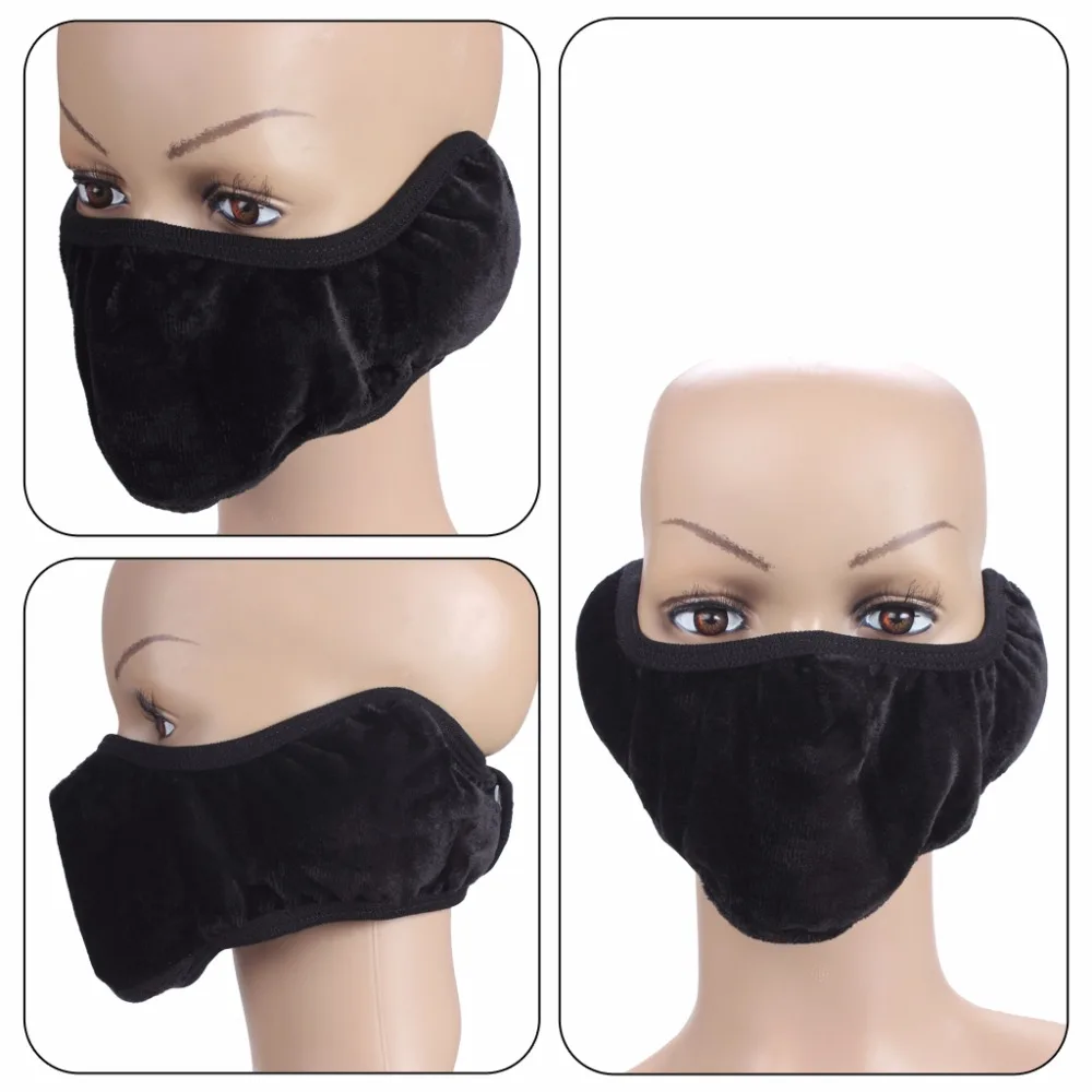 Winter Warm Ear Protection Mouth-Mask Outdoor Riding Windproof And Dustproof Protection Face Care Ear All-Inclusive Mask For Ladies  Black (4)