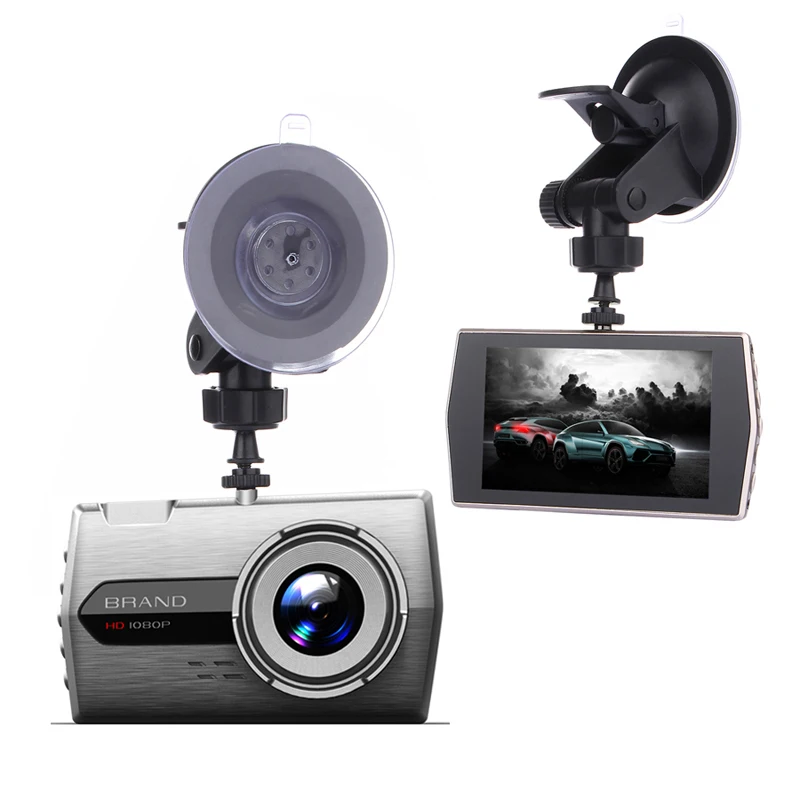 Dual Lens Car DVR Vehicle Camera Full HD 1080P 4 IPS Front+Rear Dash Cam  (13)