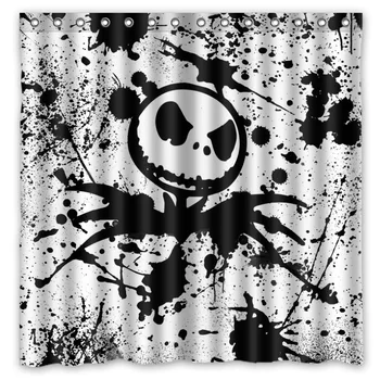 

New Custom Design!The Night Before Christmas Cartoon Printed Waterproof Polyester Shower Curtain/Bath Curtain(Size:180X180CM)