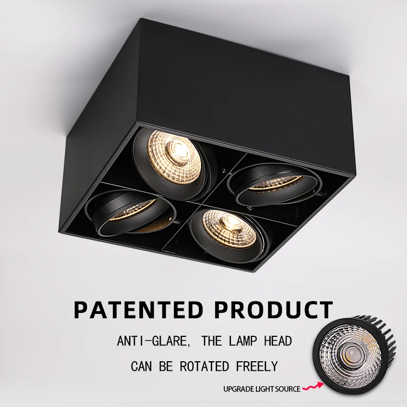 Puluoti четыре головки регулируемая одежда на одно плечо магазин потолочный светильник поверхностный прожектор