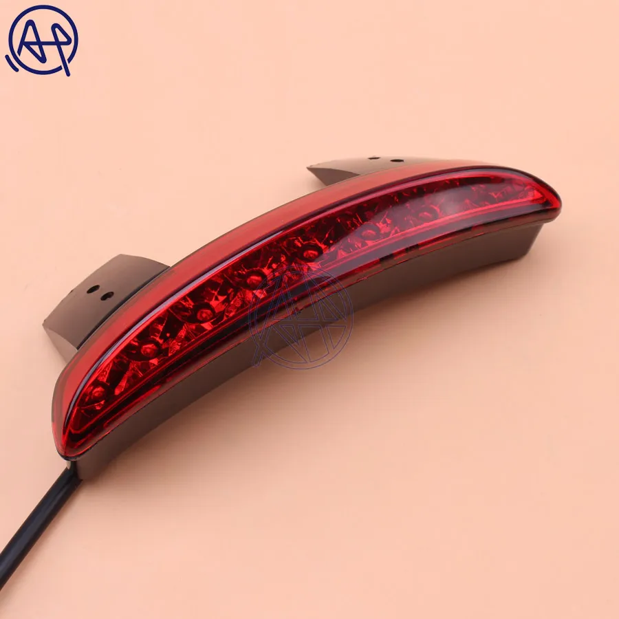Najtaniej 1 sztuk tylny błotnik motocyklowy krawędzi lampa tylna LED ostrzeżenie Stop lekki dym czerwony Clear Lens dla Harley żelaza 883 XL883N XL1200N posiekane