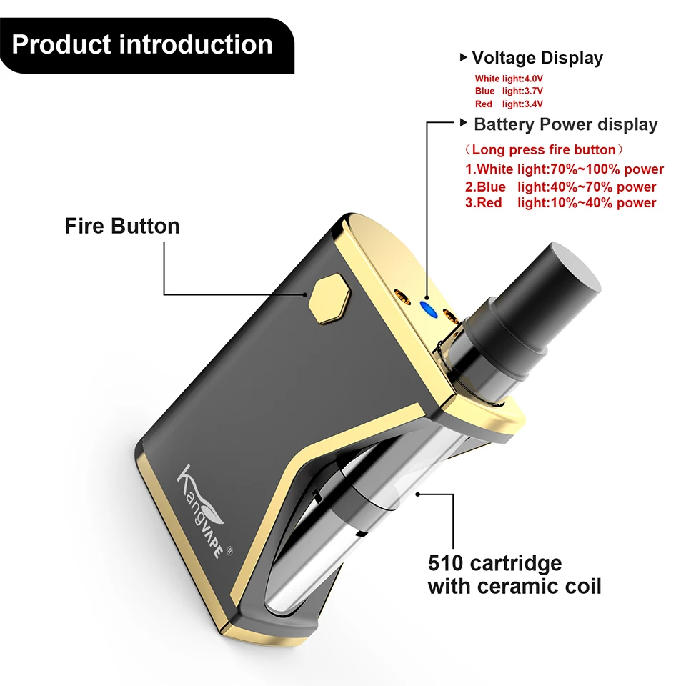 Оригинальный набор для электронной сигареты Kangvape Mini K стартер коробки Kit батарея