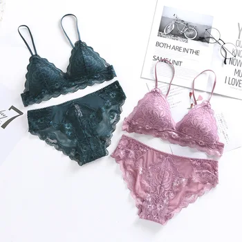 

2019 New Women Bra Sets Thin Lace Sexy bra Sets Sexy Lace Bra + Panties Sets