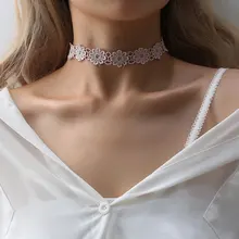 New fashion jewelry mix design lace flower choker necklace set 1set=6pieces gift for women girl european lace choker necklace set