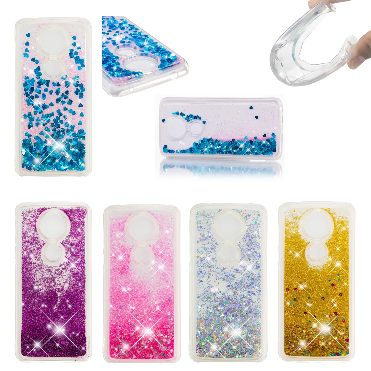 Luxury Bling Glitter For coque Motorola Moto G5S Plus Soft Silicone case Crystal Sequins Quicksand funda cover |