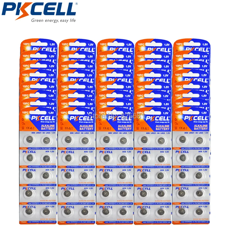 Щелочные батарейки PKCELL AG6 LR69 LR171 LR920 LR921 400 В 32 мАч 1 5 шт. | Электроника
