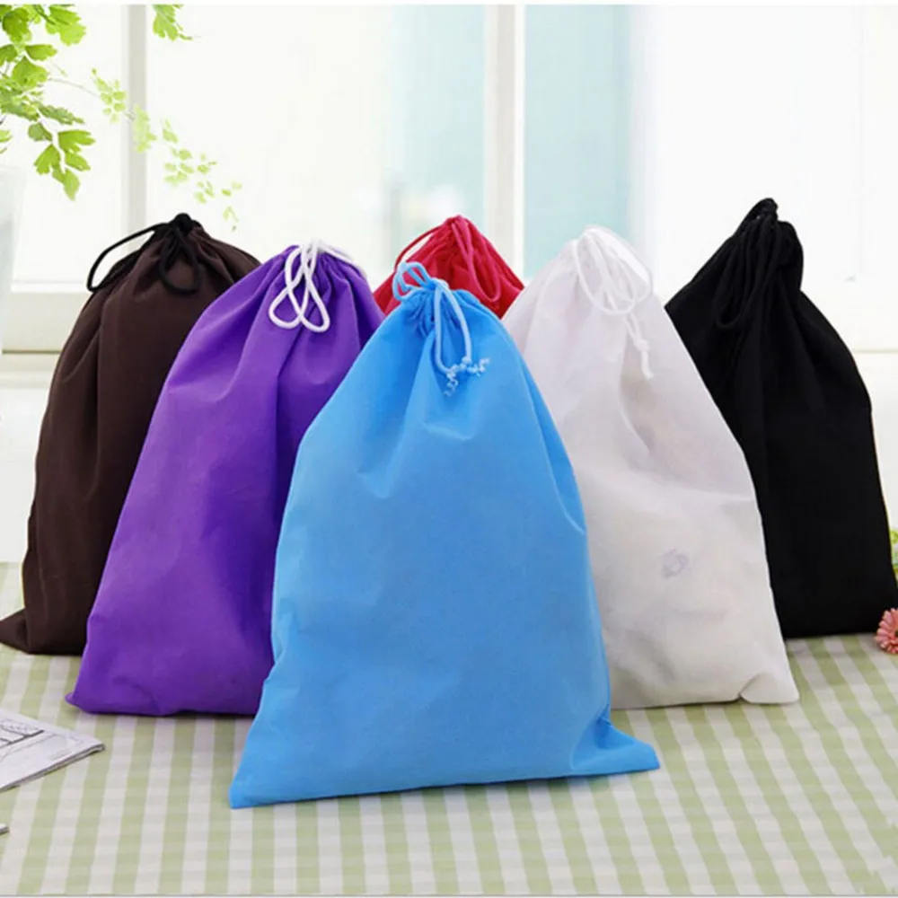 Waterproof Non woven Shoe Cloth Storage Bag Travel Drawstring Bag Hot