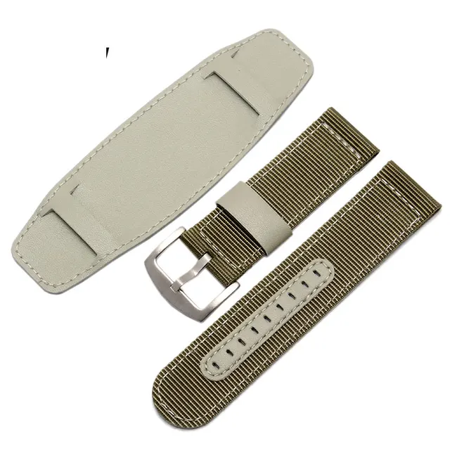 High Quality Nylon Watch Band Watchband Leather Strap 18mm 20mm 22mm
