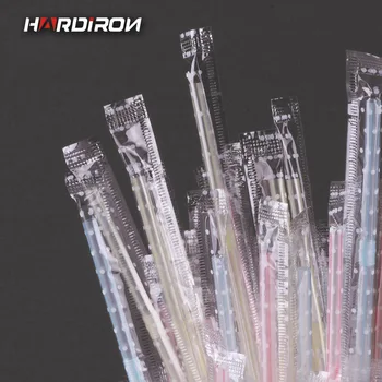 

HARDIRON Disposable Children Individually Wrapped Plastic Straws Yogurt Pointed Short Curved Juice Drinking Straw
