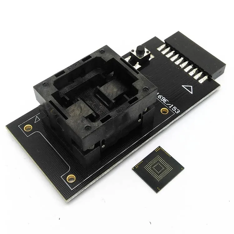 Customized-eMMC153-169-Reader-test-socket-to-20-Pins-Open-Top-Structure-BGA153-169-Size11-5x13mm