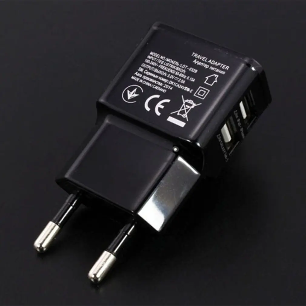 Штепсельная Вилка европейского стандарта 5V 2A Dual USB универсальный мобильный