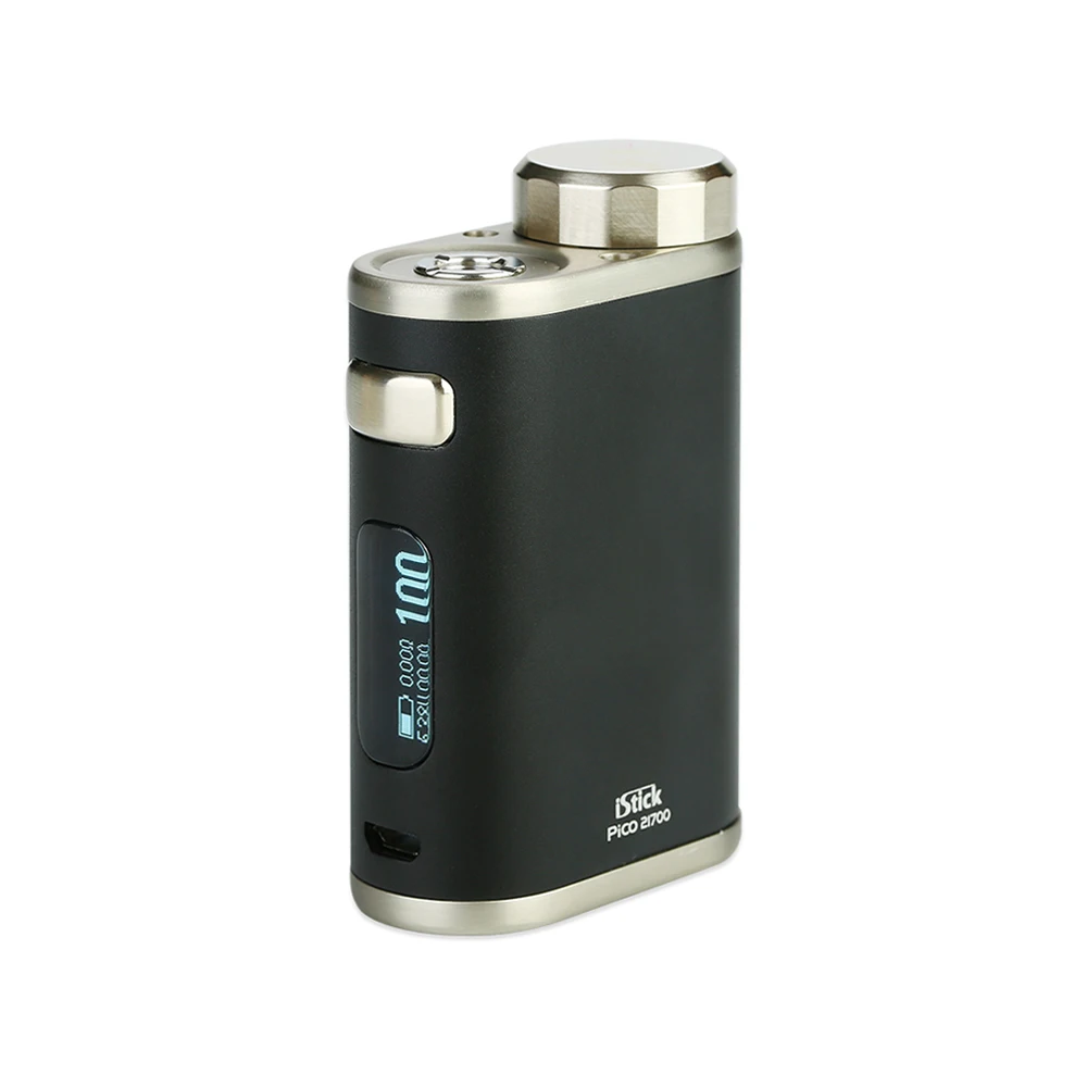 Eleaf IStick Pico 21700 TC коробка мод Мощный 100 Вт Выход с высокой производительностью VW/TC режимы нет 18650 батарея электронная сигарета коробка мод - Цвет: Черный