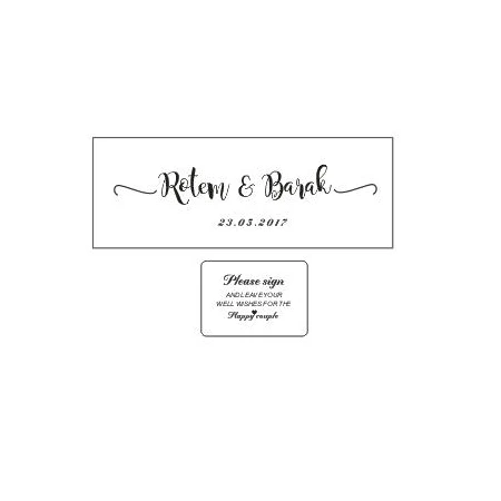 Персонализированная Свадебная Гостевая книга с сердечками, пользовательское имя и дата деревянная коробка для Keepsake, деревенская Выгравированная Свадебная Гостевая книга - Цвет: R