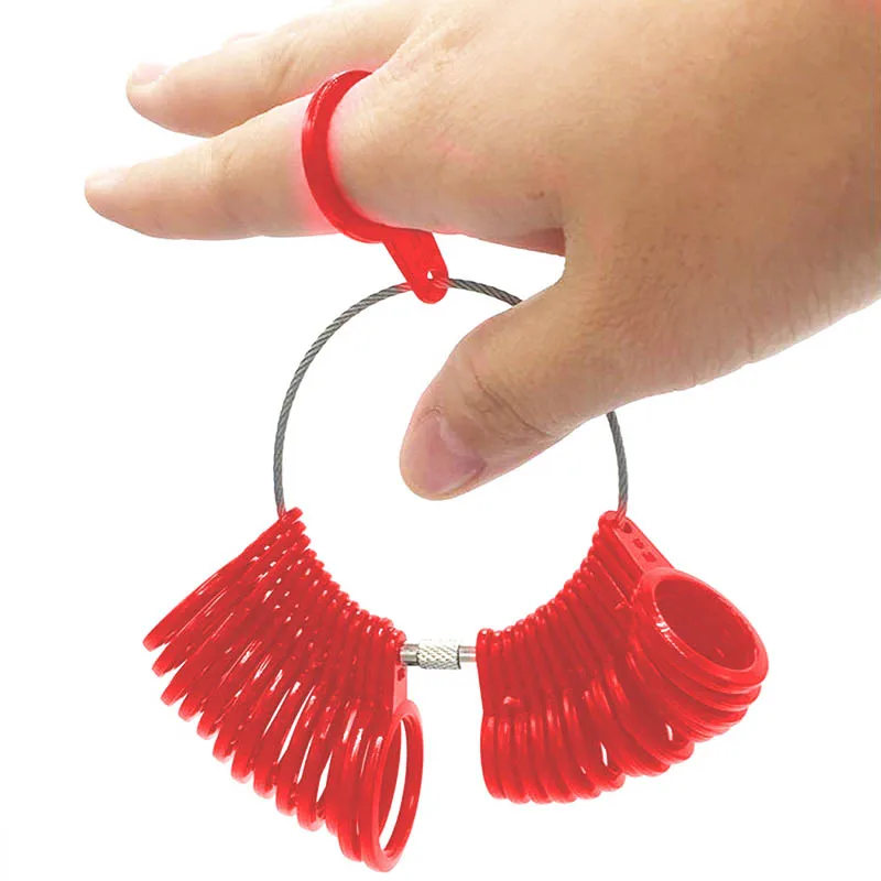 

Ring Size Measuring Finger Gauge Tools Set Jewelry Plastic Diameter Perimeter KQS8