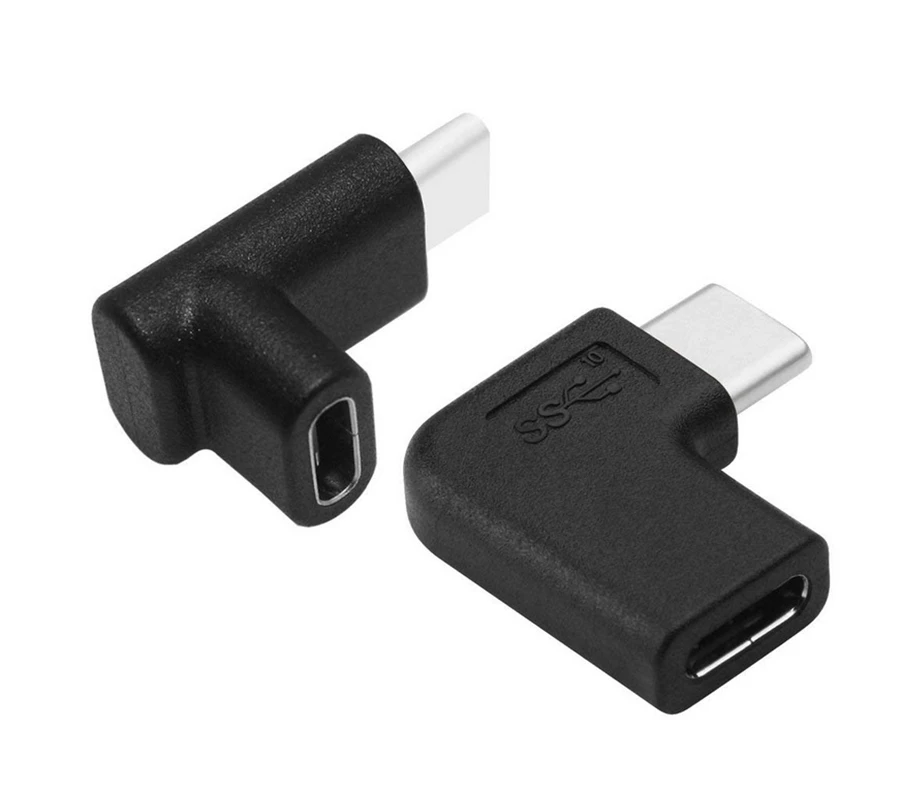 

12pcs 90 Degree Type C Adapter, USB C Male to Female Adapter USB-C Adaptor USB 3.1 Type-C Connector