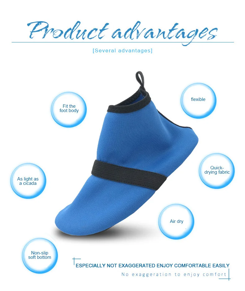 1 (4)Fashion Kid Aqua Shoes 4 Color Beach Stretch Fabric Quick Drying Sandals Light Breathable Anti Slippery Children Shoes