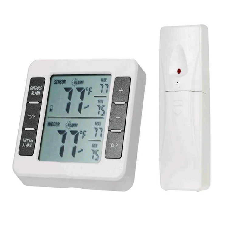 Беспроводной цифровой термометр-40C-60C C/F макс мин холодильники морозильники домашний холодильник датчик температуры монитор метеостанция - Цвет: One Sensor