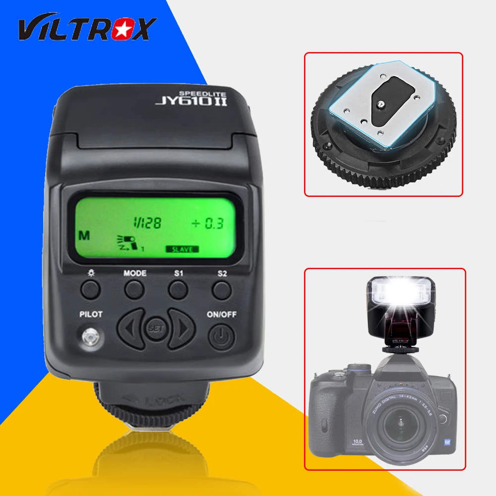 Universal On camera Mini Flash Speedlite Viltrox JY 610 II JY610II Flashlight For Nikon D3300 D5300