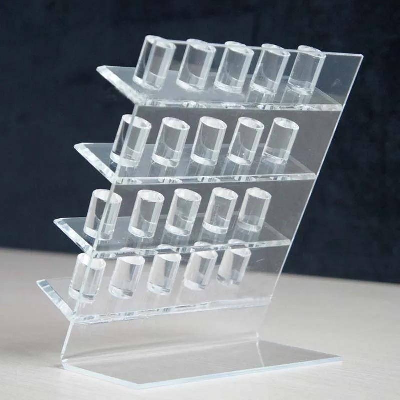 Acrylic High Quality 4 Layer Ring Display Stand 20 Rings Holders Ring Organizer Jewelry Display