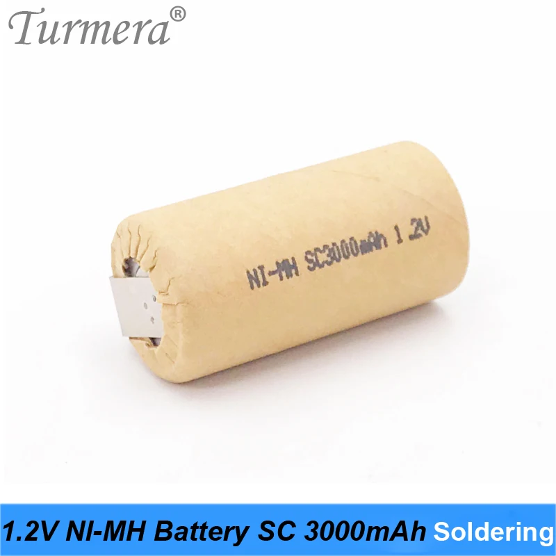 Ni-mh 1,2 v батарея 3000mah sc3000 Пайка для отвертки и пылесоса батарея 1,2 v nimh аккумуляторная батарея 10 шт